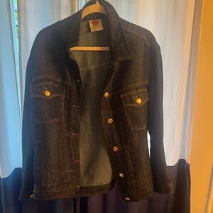 FARM Rio Dark Blue Jean Jacket with Gold Buttons